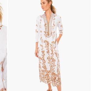 Exclusive Sand Leaf Clorinda Kaftan - Tuckernuck